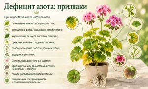 Признаки нехватки азота