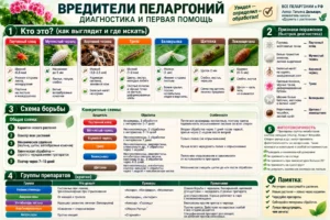 Плакат-шпаргалка Вредители пеларгоний